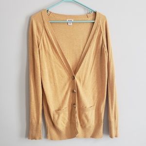 Mustard yellow boyfriend cardigan